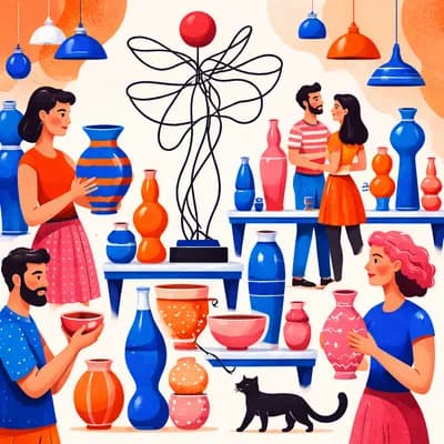 Expo vente céramiques et sculptures en métal
