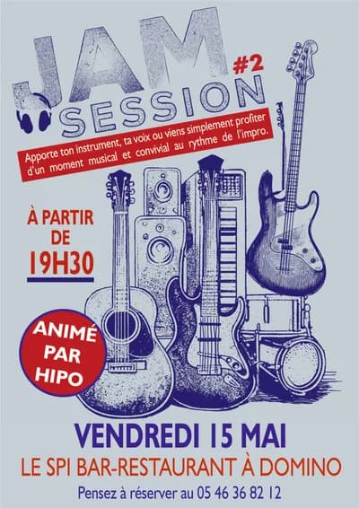 Soirée Jam, scène ouverte: animé par Hipo.