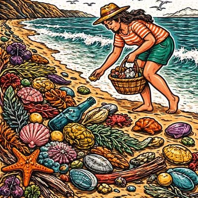 Curieuse laisse de mer