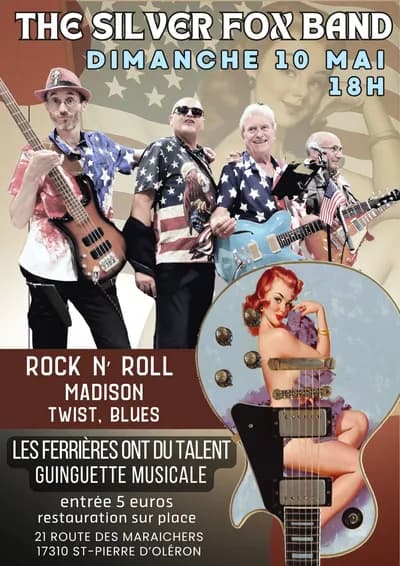 concert Live Rock 'n'roll avec le groupe Silver Fox Band