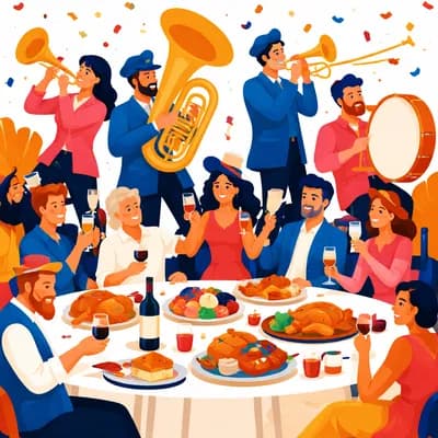 Humour : Le banquet de la sainte Cécile - fanfare - Théâtre d'Ardoise
