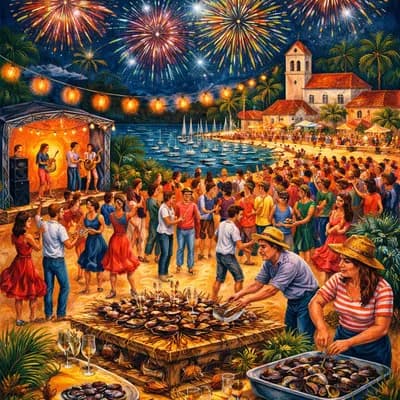 Fête du 15 août - Feux d'artifice, concerts, églades de moules