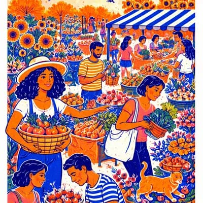 marché organisé par le jardin partagé de la Cailletiére