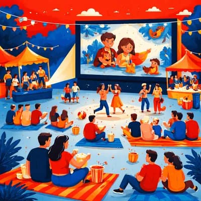 CREA- CINEphémère, cinéma en plein air : Projection d'un film tous publics/ Jeune public (à préciser ultérieurement), précédé d'animations diverses autour du film.