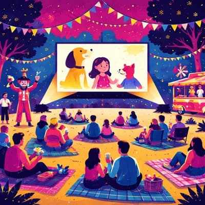 CREA - CINEphémère cinéma en plein air : Projection d'un film Tous publics/Jeune public (à préciser ultérieurement), précédée d'amimations diverses !