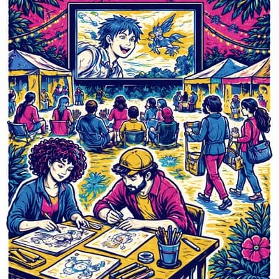 CREA- CINEpémère cinéma en plein air: Projection du film d'animation " ARCO", précédée d'ateliers d’initiation au dessin manga.