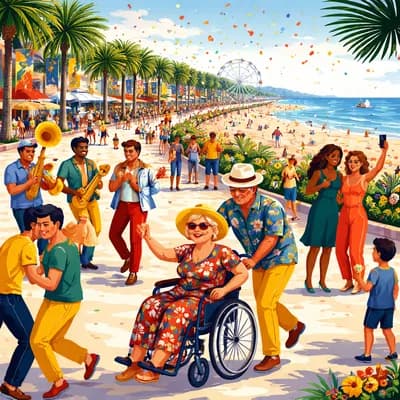Inauguration de la réhabilitation du Front de Mer - Les Zévadés de la Zic et Poussez pas Mémé
