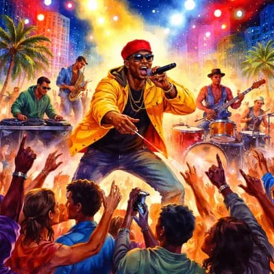 Concert avec Captain Sparks, chanson urbaine