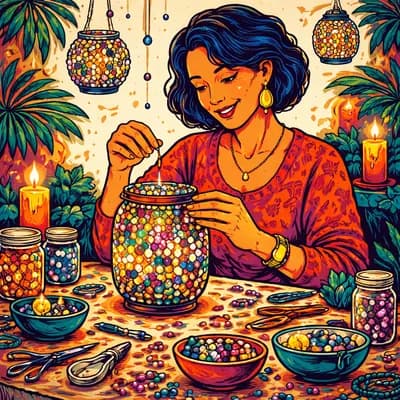 Création d'un photophore avec "Les Perles de Gaëlle"