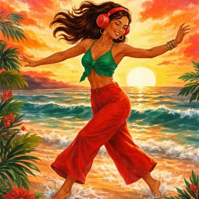 Danse ta vague coucher du soleil ~ Danse libre avec casque audio