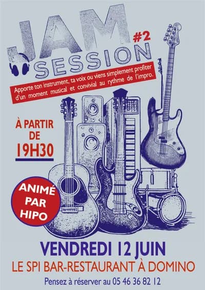 Soirée Jam, scène ouverte: animé par Hipo.
