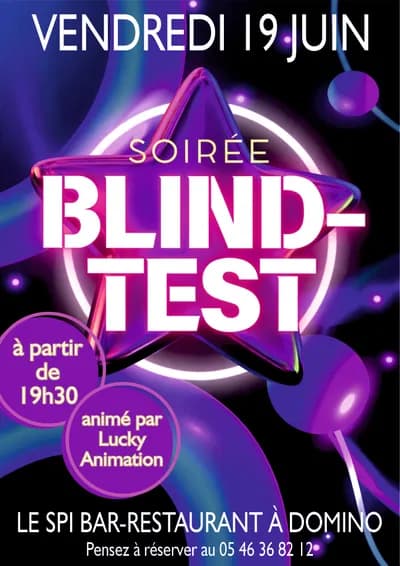 Soirée Blind Test: animé par Lucky Animation.