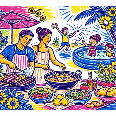 Atelier cuisine d'été et jeux d'eau