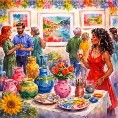 vernissage pastels et céramiques