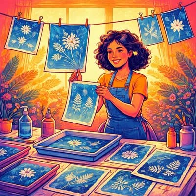 Atelier jeune photographe - Cyanotype