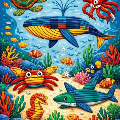 Atelier KAPLA® - Animaux marins