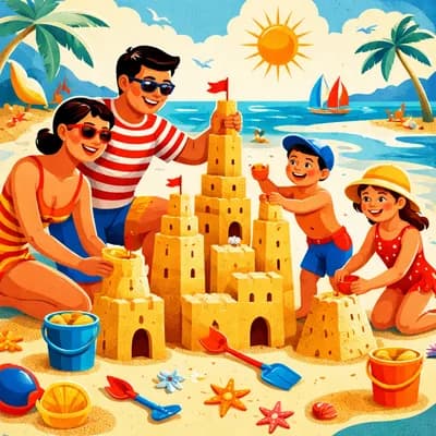 Atelier famille jeune bâtisseur - Châteaux de sable