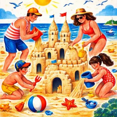 Atelier famille jeune bâtisseur - Monuments de sable