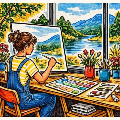 Atelier jeune peintre - Paysage à l’aquarelle