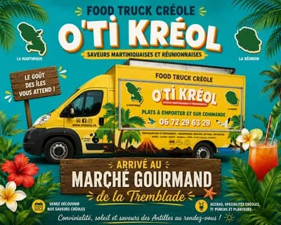 🌴 O’ti Kreol arrive au Marché Gourmand de La Tremblade !