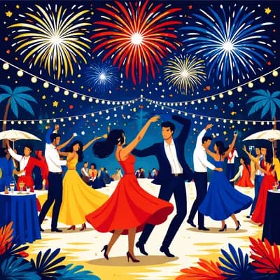 Bal et feu d'artifice