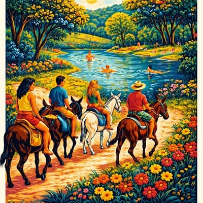 Balade montée avec baignade dans l'étang