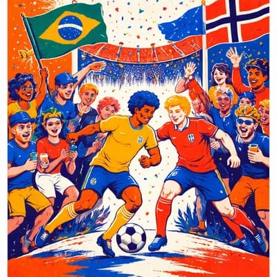 Coupe du Monde de football : Brésil 🇧🇷 / Norvège 🇳🇴 au Stud’îo
