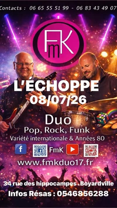 Concert live : Variétés Pop Rock Funk