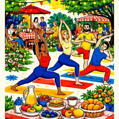 Yoga + petit déjeuner à la Guinguette à Saint Denis