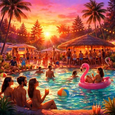 –pool Party –camping Royal Océan