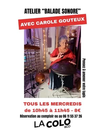 Atelier « balade Sonore » avec Carole Gouteux à La Colo&co