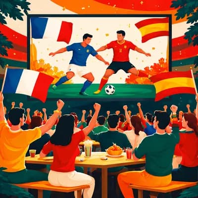 Diffusion du match France Espagne sur écran Xxl