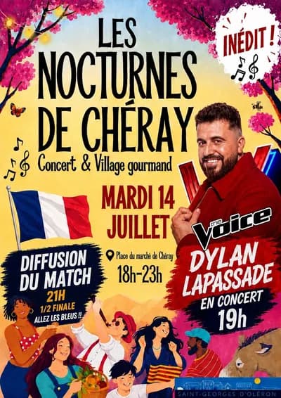 Nocturnes de Cheray: foodtrucks, concert Dylan Lapassade et Match!