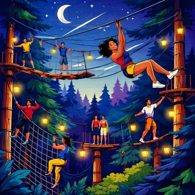 Nocturne Accrobranche La Tremblade 🌠🧗