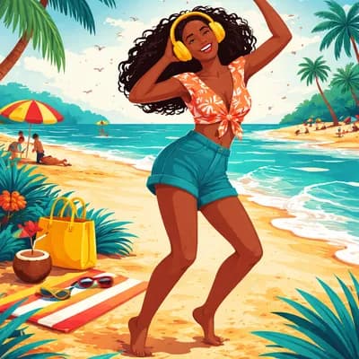 🎧 Animation offerte : une parenthèse dansée avec casque sur la plage ✨️