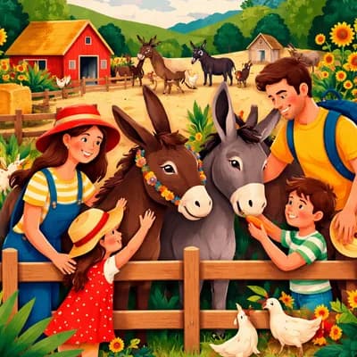 Animation famille à la ferme aux Anes !