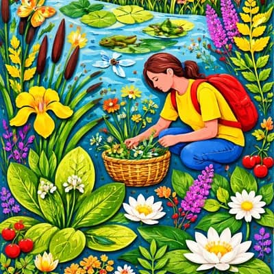 Plantes sauvages comestibles et médicinales des marais et plus