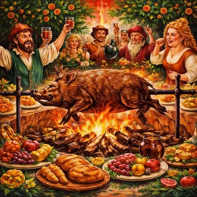 Le Grand Festin : Sanglier à la broche