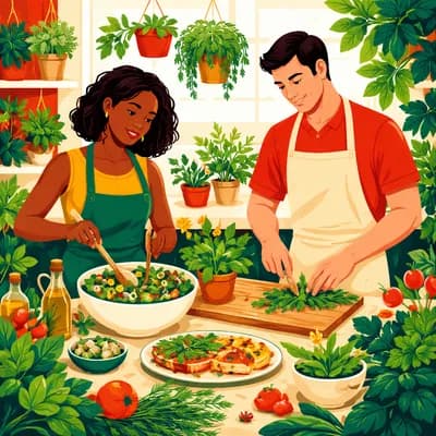 Atelier cuisine avec les plantes des jardins🌿🍃