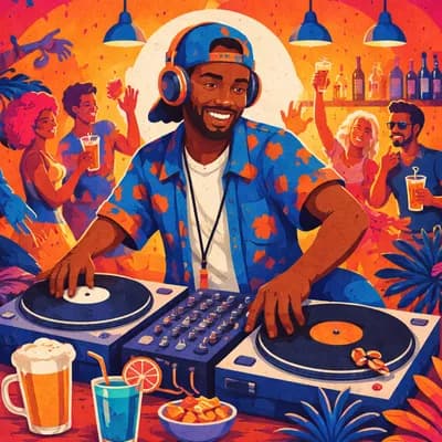 Dj Mezig aux Platines au P'tit Binch