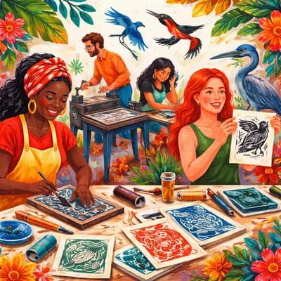 Atelier linogravure - Festival de la Migration 2026