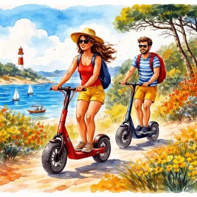 balade découverte de l’île d’oléron en trottinette électrique tout terrain