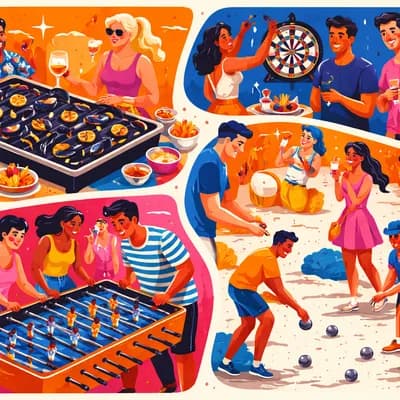 À volonté : moule à la plancha avec baby foot fléchette tournoi de pétanque