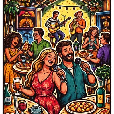 soirée karaoké à la pizzeria la casa giorgiani à la Bree les Bains