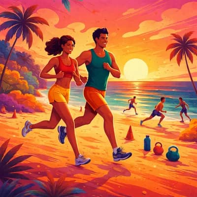 Course & renforcement, sur la plage