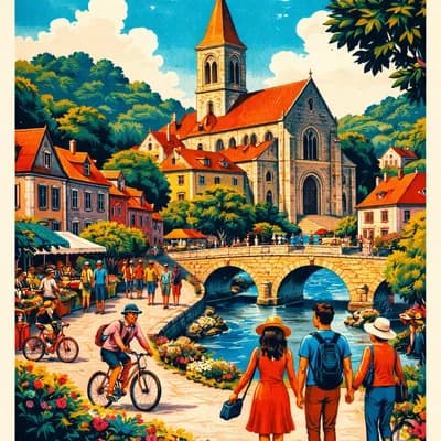 Visite de l'église et du bourg de St Georges