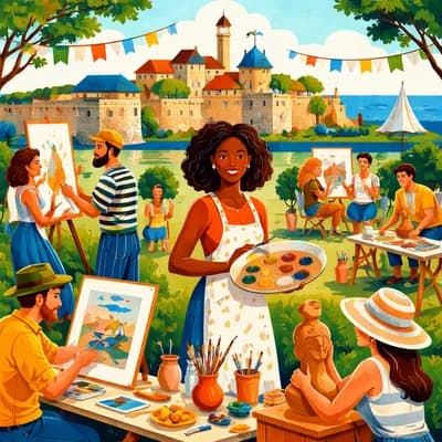 Atelier d'art au château d'oleron...et alors artiste !