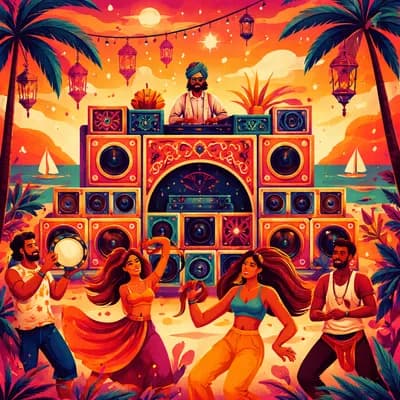 A.rash bladi sound system. oriental electo bass a la Grignote Le grand village plage