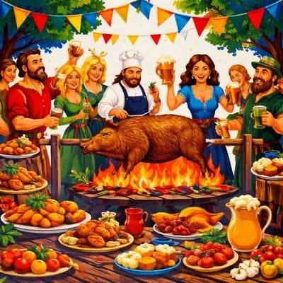 Le Grand Festin : Sanglier à la broche