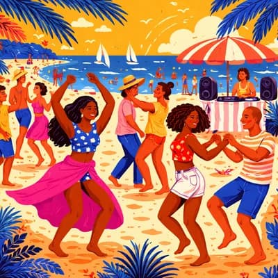 « temps-danse » à la plage des Saumonards